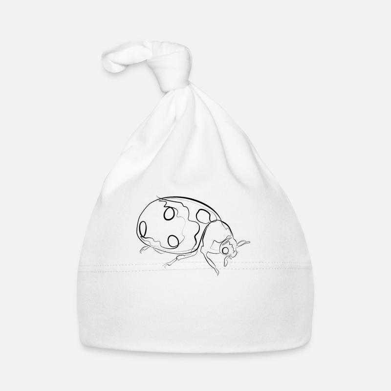 Marienkäfer - one line drawing Baby Bio-Mütze