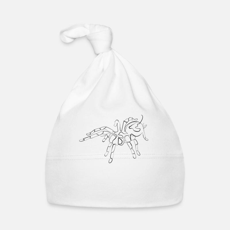 Spider animal motif - one line drawing Organic Baby Cap
