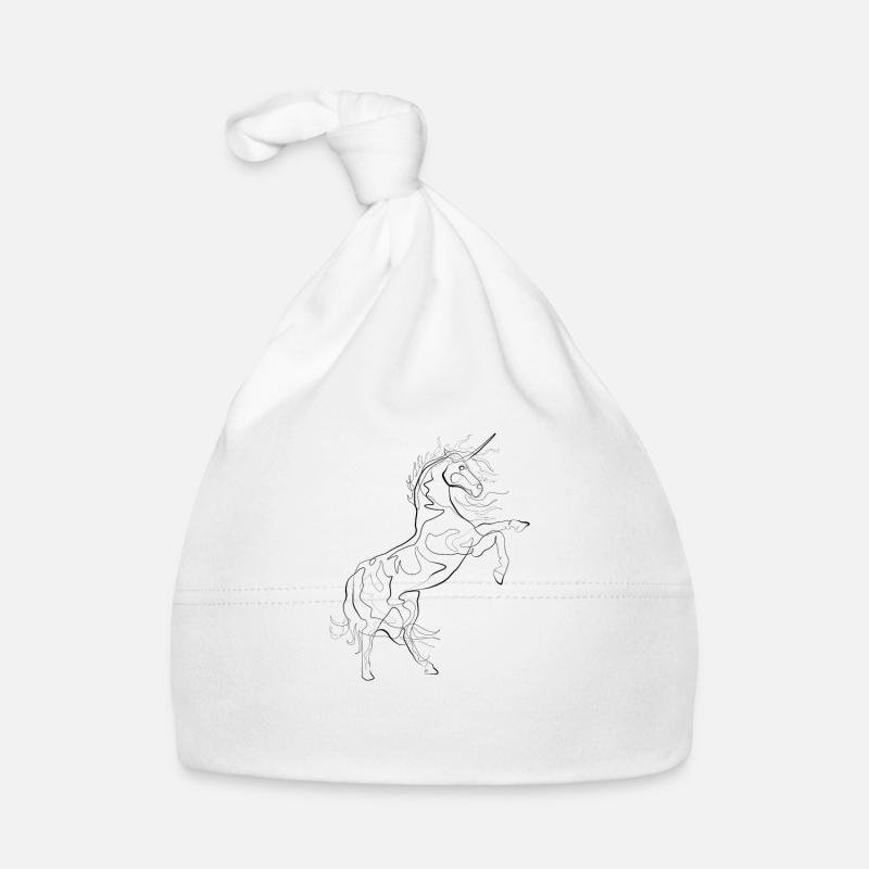 Licorne - one line drawing Bonnet bio Bébé
