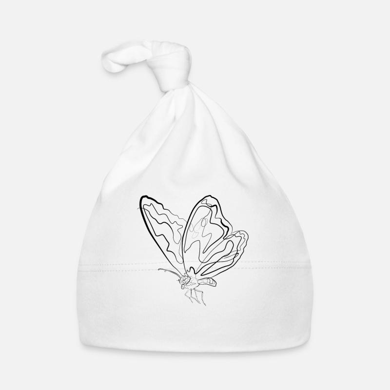 Papillon Été - one line drawing Bonnet bio Bébé