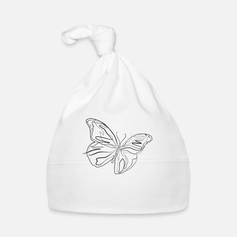 Papillon - one line drawing Bonnet bio Bébé