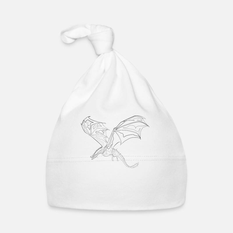 Dragon Fantasy - one line drawing Bonnet bio Bébé