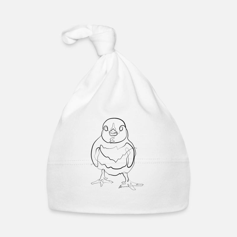 Poulet bébé poussin - one line drawing Bonnet bio Bébé