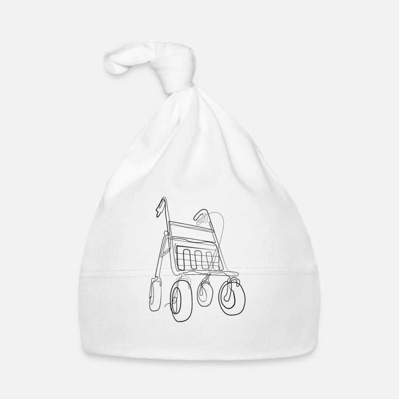 Rollator - one line drawing Baby Bio-Mütze