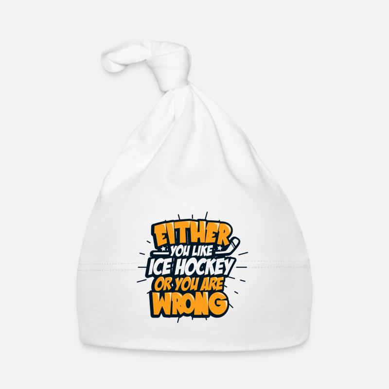 Eishockey - Baby Bio-Mütze - Weiß