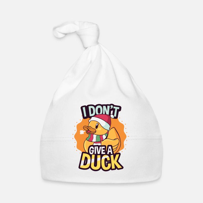 rubber duck - Organic Baby Cap - white