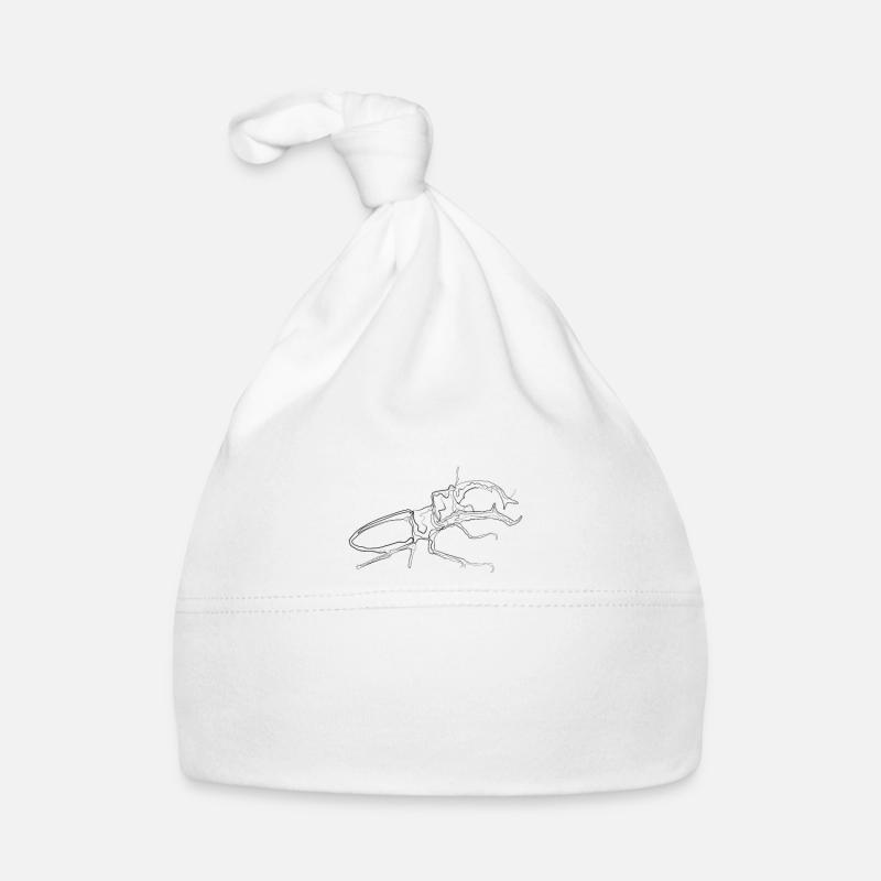 Hirschkäffer - one line drawing Baby Bio-Mütze