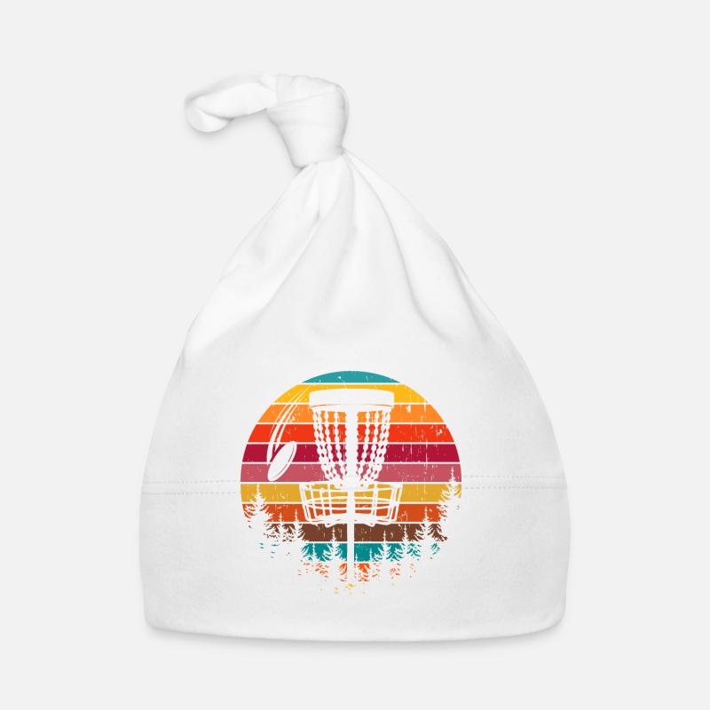 Disc Golf Retro Frisbee Vintage Bonnet bio Bébé