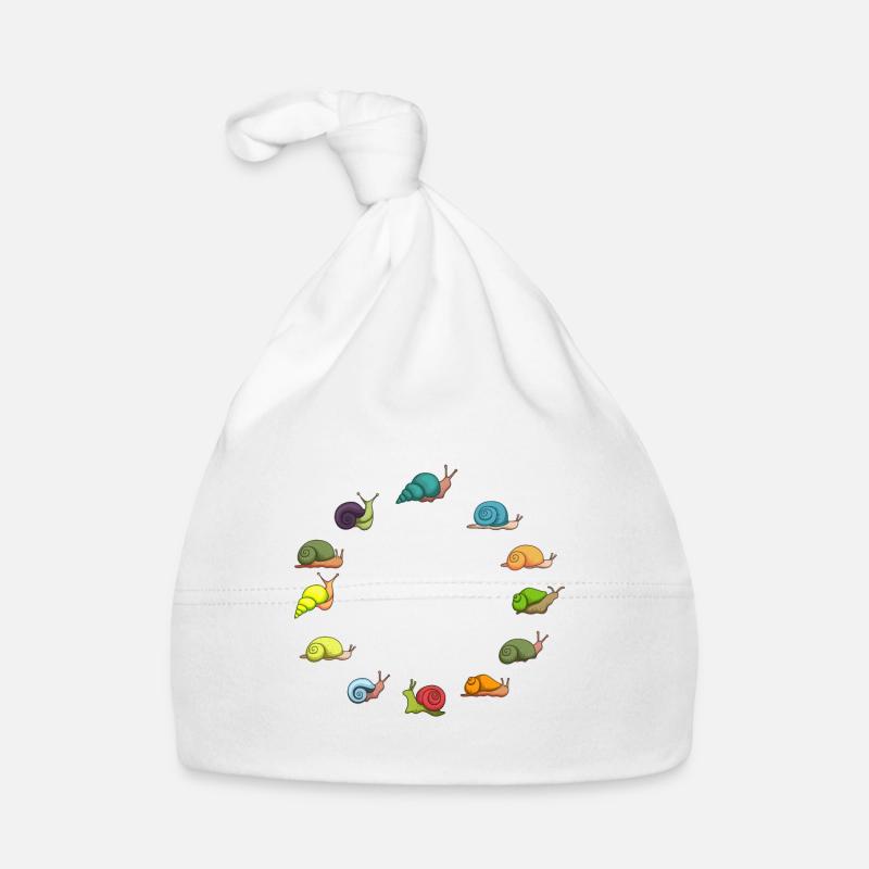 Snails snail shell snail garden Organic Baby Cap