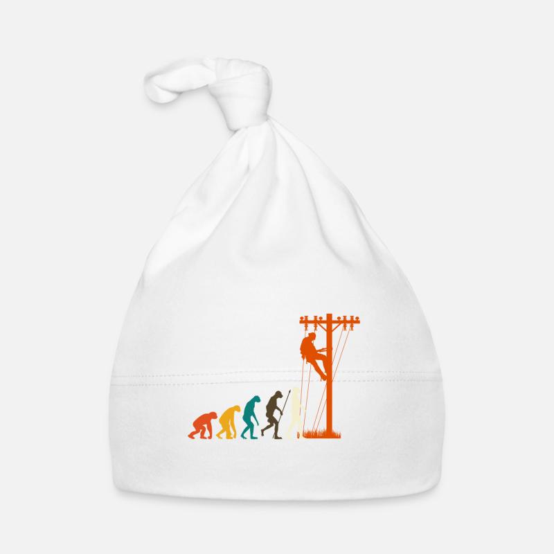 Freileitungsmonteur Elektriker Evolution Baby Bio-Mütze
