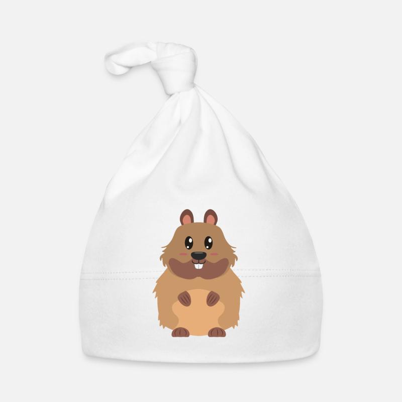 castor - Bonnet bio Bébé - blanc