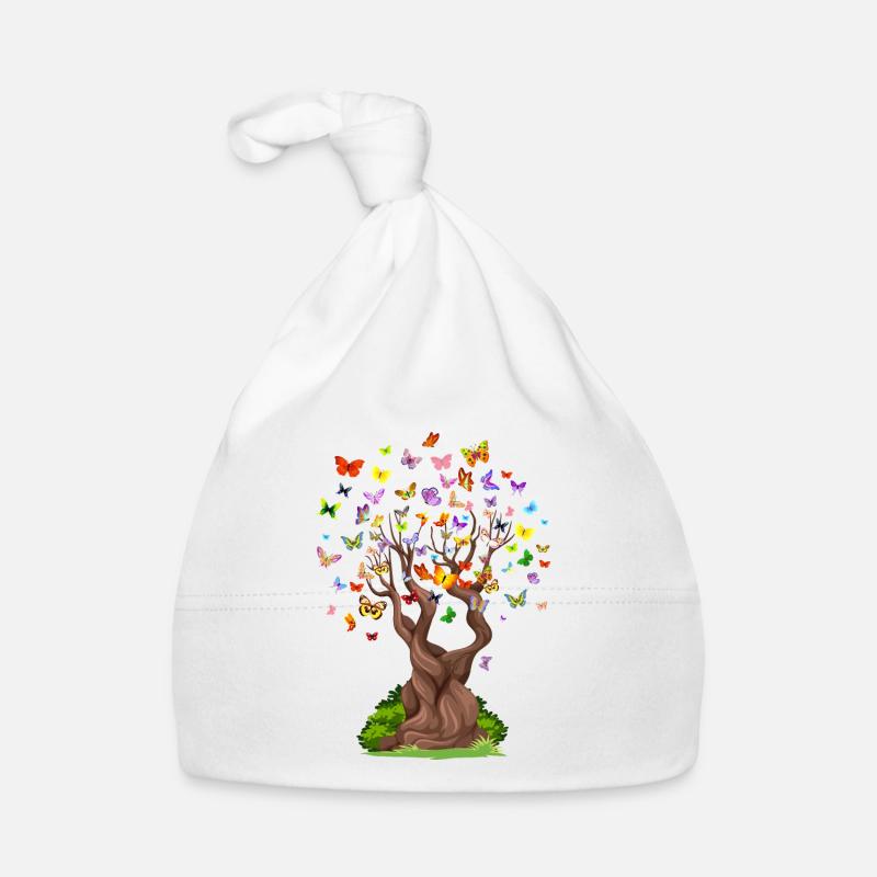 Schmetterlingsbaum Schmetterlingsarten Sommertop Baby Bio-Mütze