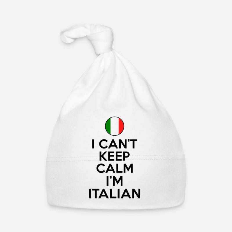 I cant keep calm in italian Organic Baby Cap
