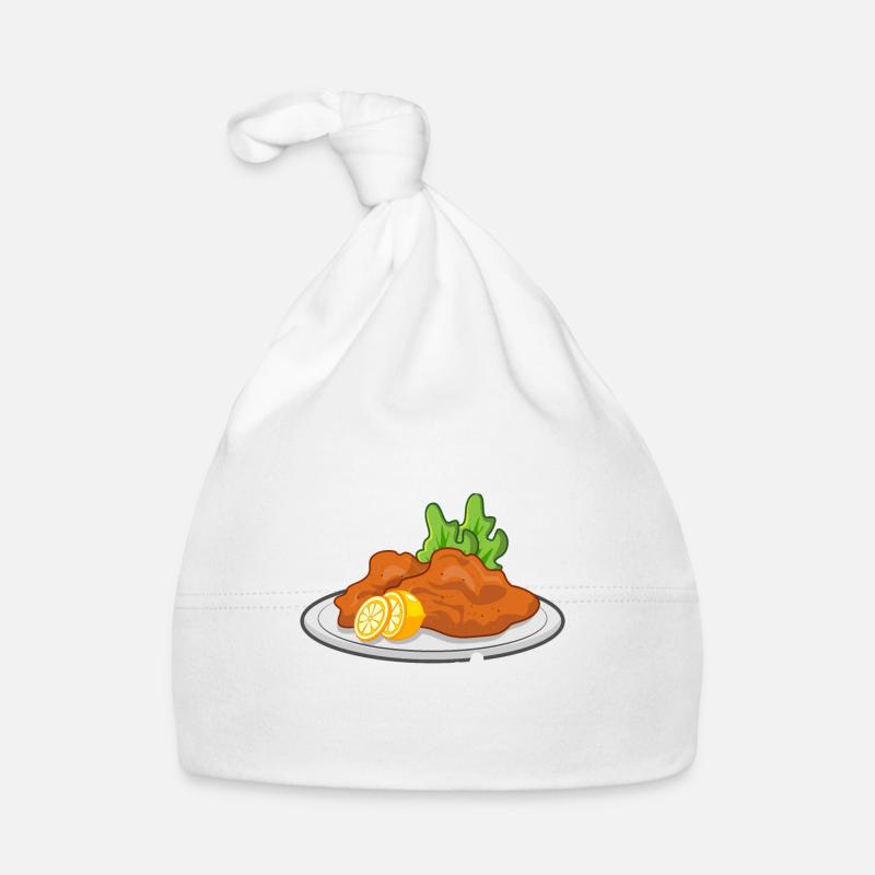 I love Schnitzel - Baby Bio-Mütze - Weiß