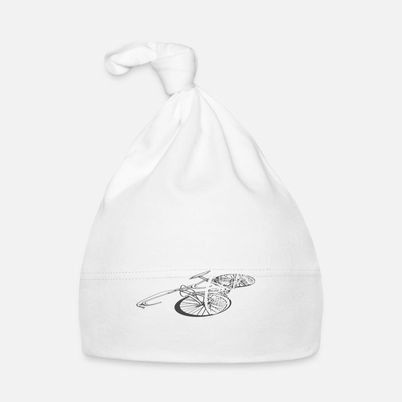 Silhouette de vélo de route avec design d'ombre Bonnet bio Bébé