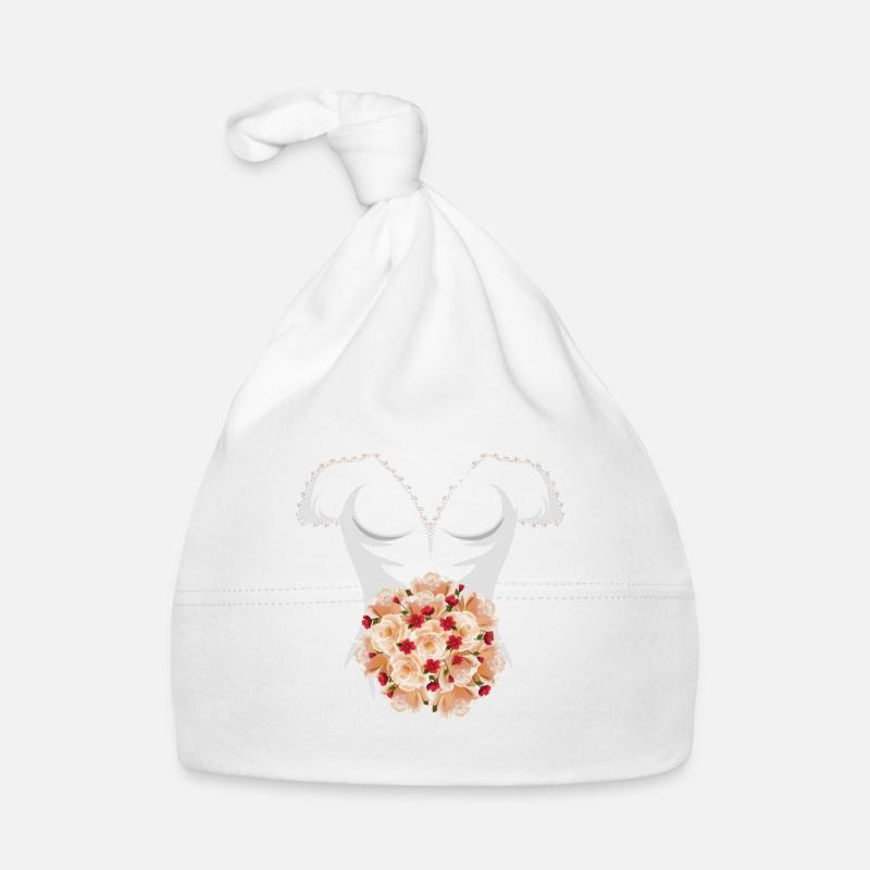 Conception de douche nuptiale de robe de mariée pour la mariée Bonnet bio Bébé