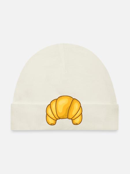 croissant - Organic Baby Cap - white - Front
