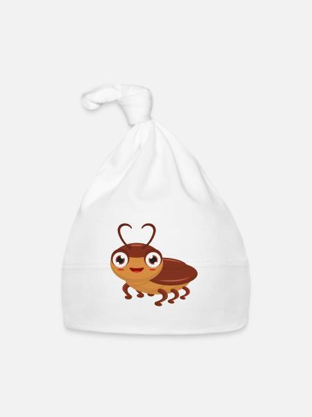 cafard - Bonnet bio Bébé - blanc - Devant
