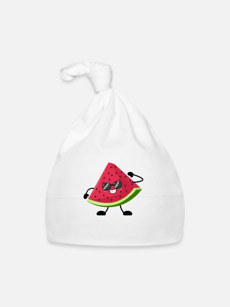 Watermelon - Organic Baby Cap - white - Front