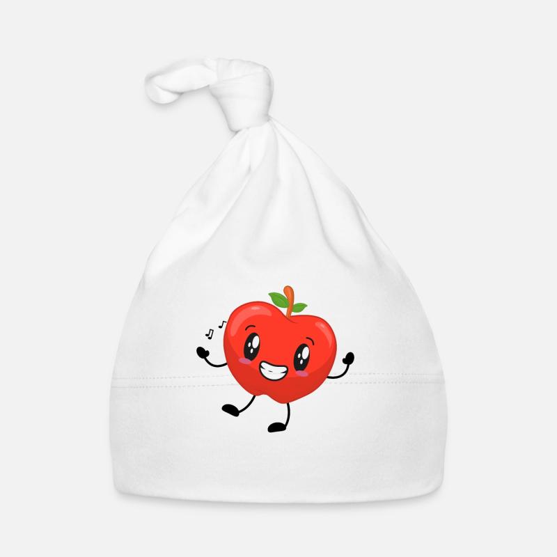 Apfel - Baby Bio-Mütze - Weiß