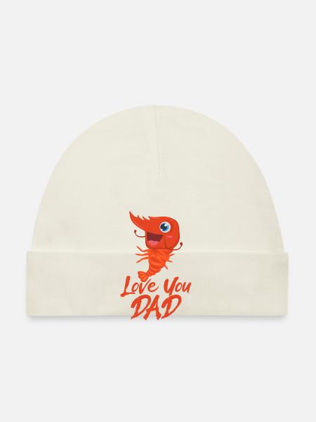 Love you daddy - Organic Baby Cap - white - Front