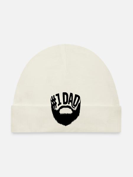 Best papa - Organic Baby Cap - white - Front