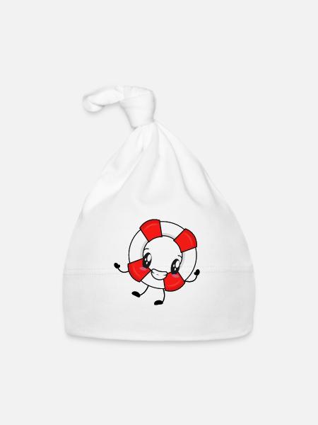 Sauveteur sauveteur sauveteur - Bonnet bio Bébé - blanc - Devant