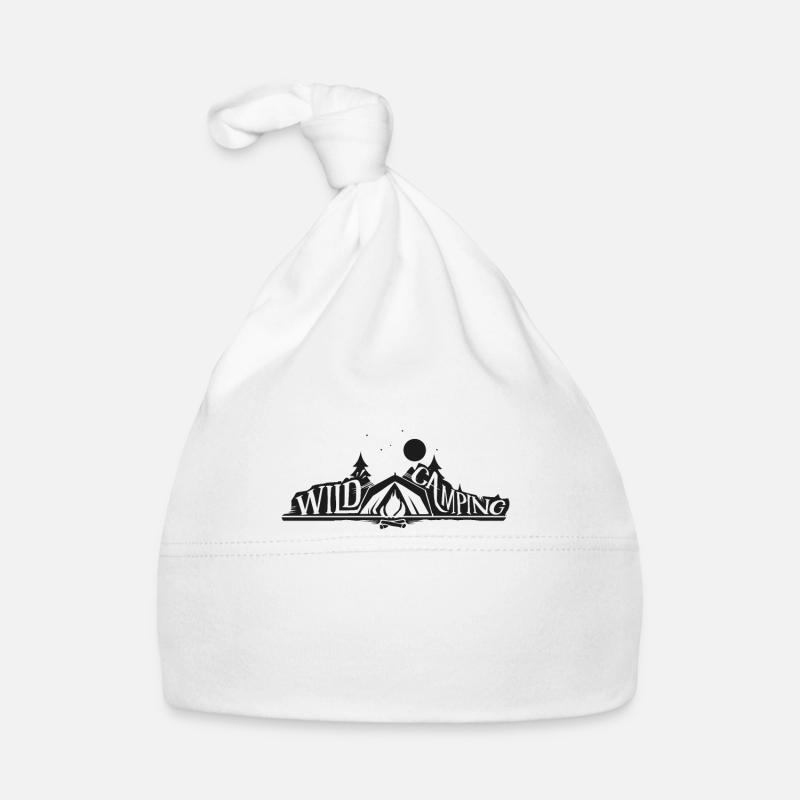 Wild camping - Organic Baby Cap - white