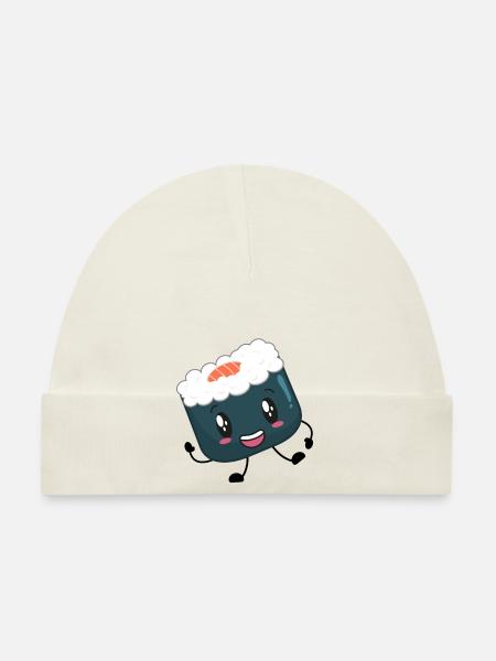 Sushi - Bonnet bio Bébé - blanc - Devant