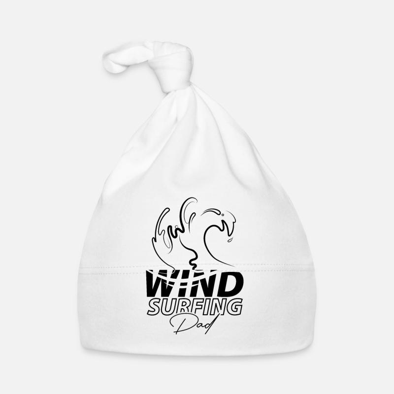 Windsurfer Surfeur surf papa - Bonnet bio Bébé - blanc