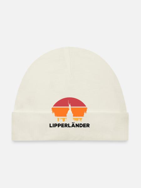Lippe Lipperland Hermannsdenkmal Lipperländer - Baby Bio-Mütze - Weiß - Vorne