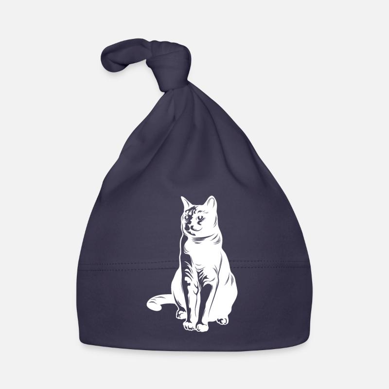 Silhouette d’animal de chat Bonnet bio Bébé