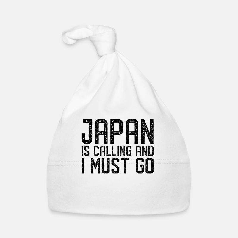 Japan is calling i must go - Baby Bio-Mütze - Weiß