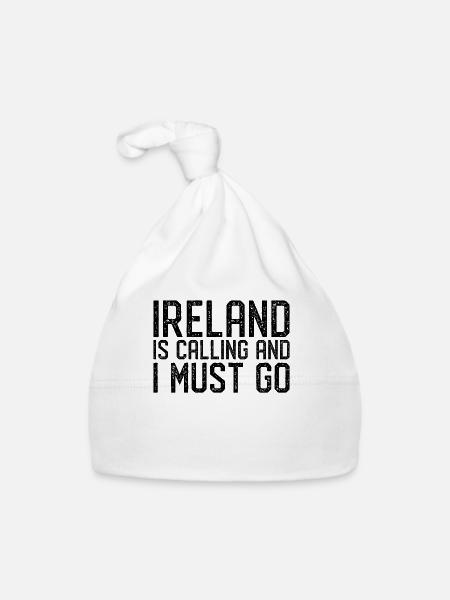Ireland is calling i must go - Organic Baby Cap - white - Front