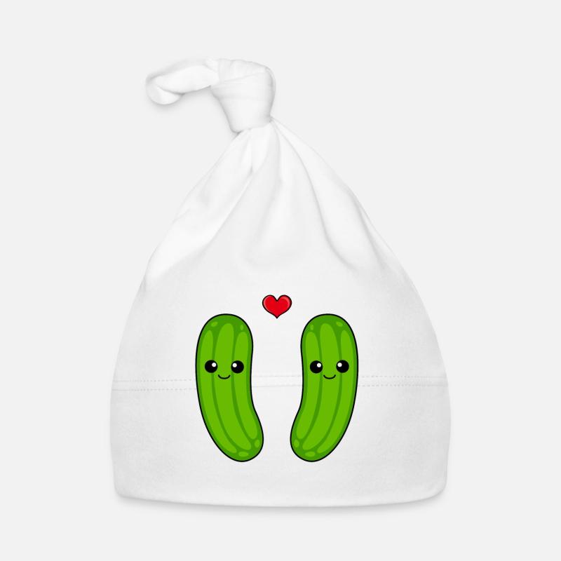Gurke Paar Liebe Comic Baby Bio-Mütze