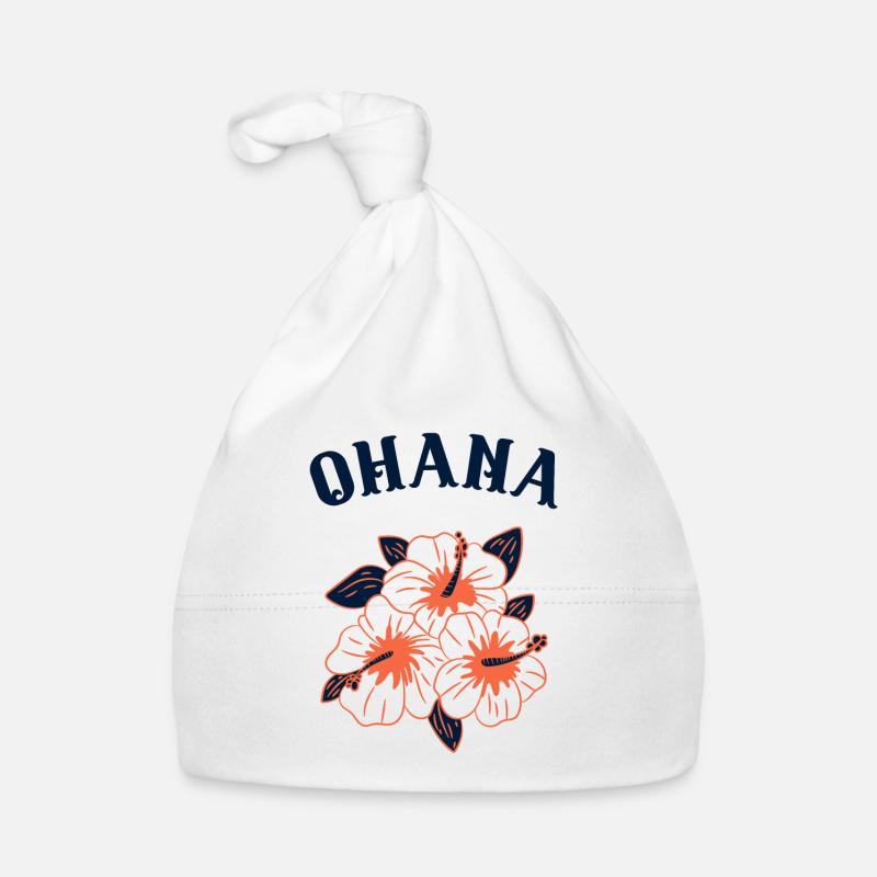 Conception de fleurs d’hibiscus hawaïennes, Ohana hawaii Bonnet bio Bébé