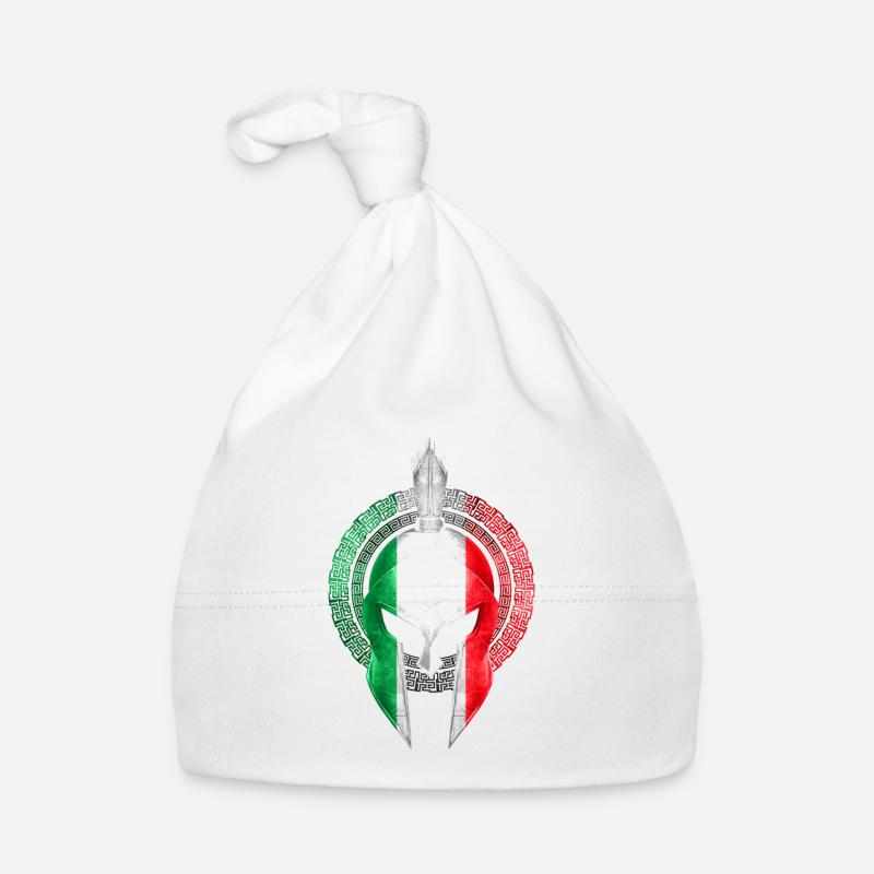 Casque Spartan Italie Drapeau Bonnet bio Bébé