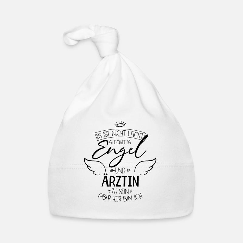 Ärztin - Baby Bio-Mütze - Weiß