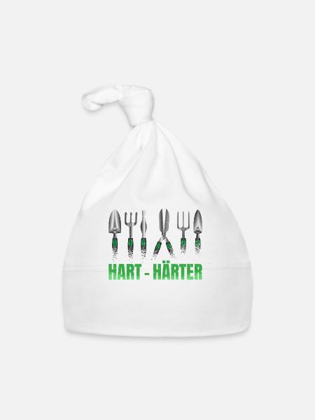 Hart Härter Landshaftsgärtner Gartenbau - Baby Bio-Mütze - Weiß - Vorne