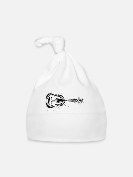 Guitar - Organic Baby Cap - white - Front