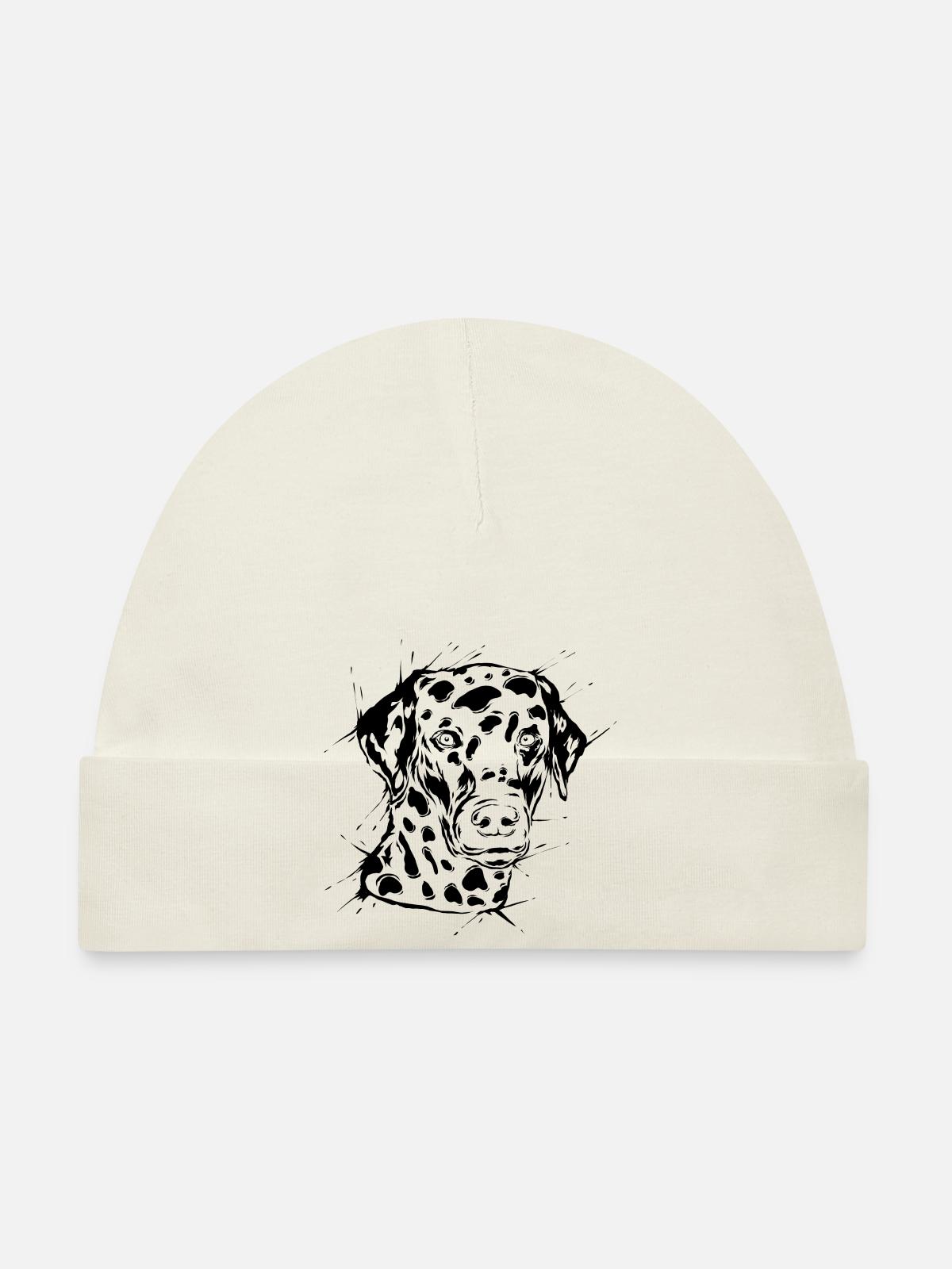 Dalmate - Bonnet bio Bébé - blanc - Devant