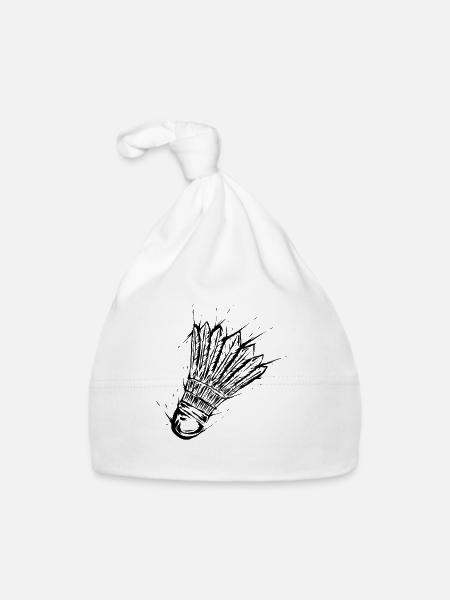 Badminton Federball - Organic Baby Cap - white - Front