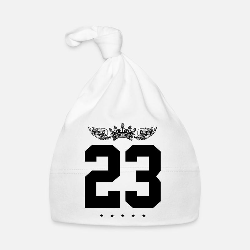 23 Zahl Krone Baby Bio-Mütze