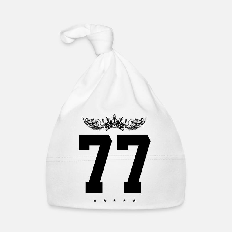 77 Zahl Krone Baby Bio-Mütze