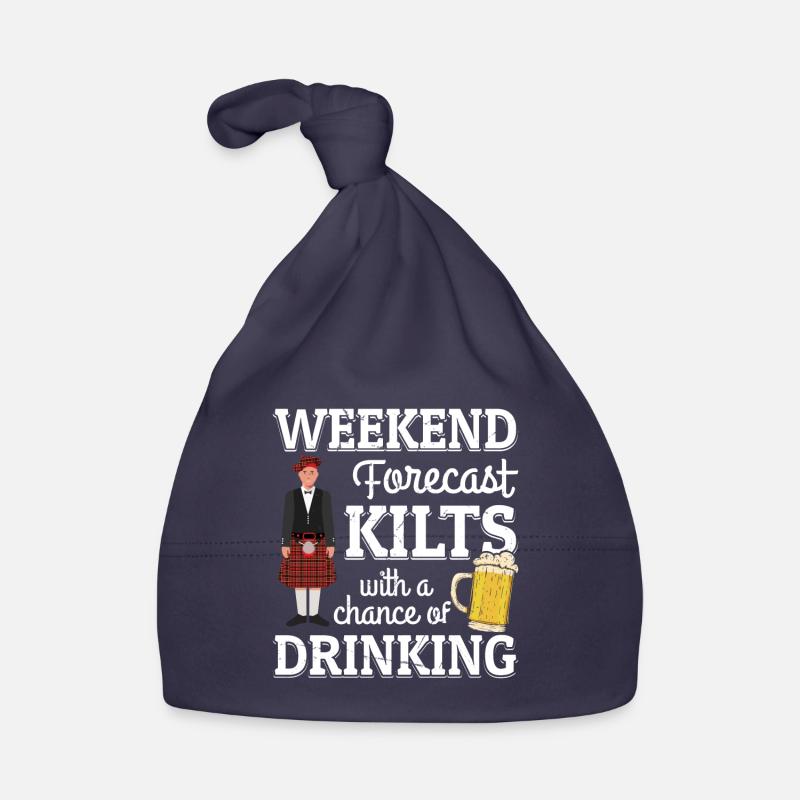 Kilt Männer Spruch Schottenrock Baby Bio-Mütze