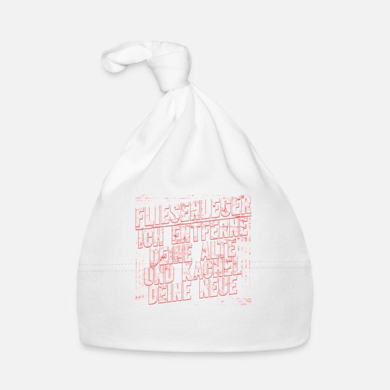 Fliesenleger Fliesen Handwerker Baby Bio-Mütze