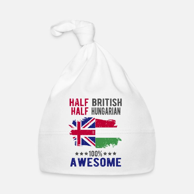 Half British Half Hungarian Organic Baby Cap