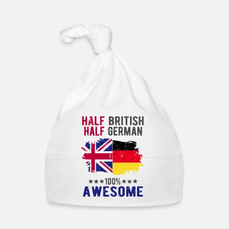 Halb Brite Halb Deutscher Baby Bio-Mütze