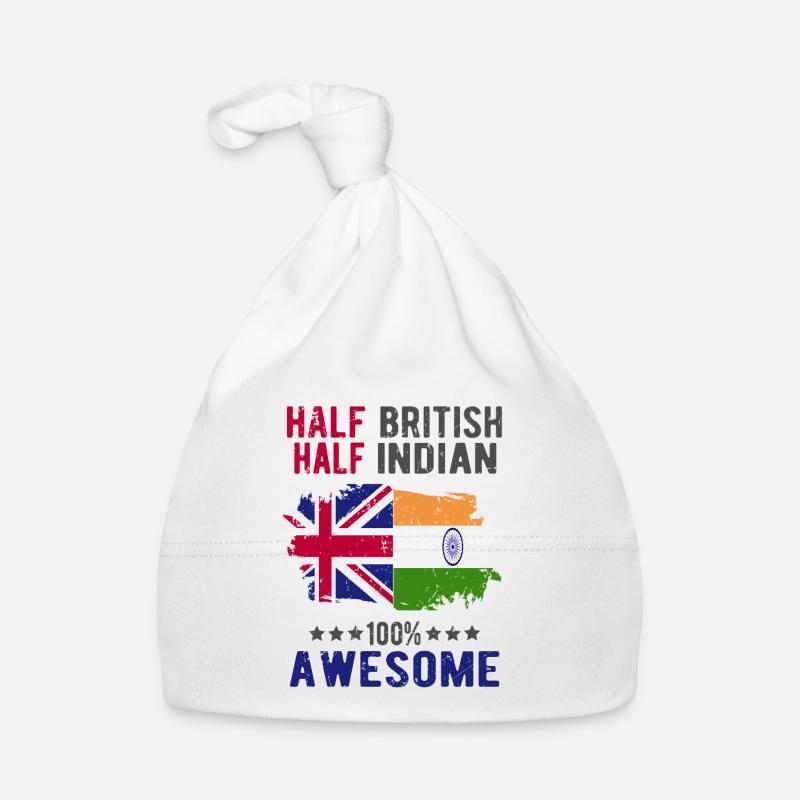 Half British Half Indian Organic Baby Cap