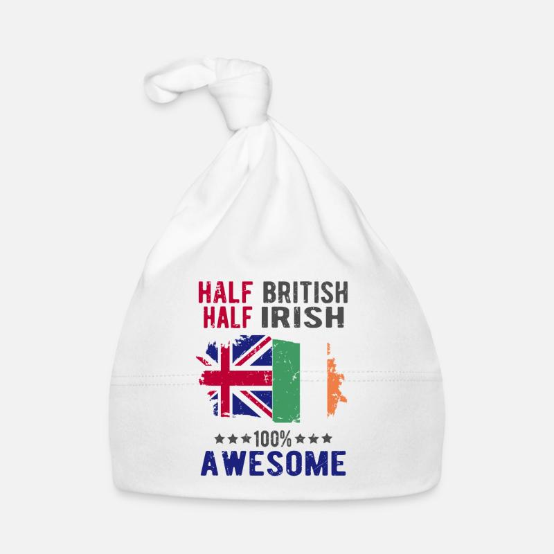 Half British Half Irish Organic Baby Cap